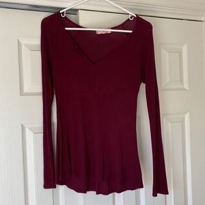 Long sleeve ribbed top